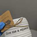 Mud Pie Give Me A Squeeze Sponge Caddy, 3" x 3", White
