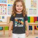 Pi Day Shirt Toddler Boys Girls Happy 3.14 Pie Day T-Shirts for Kids Funny Tops Graphic Math Tee Short Sleeve 2T-8Y