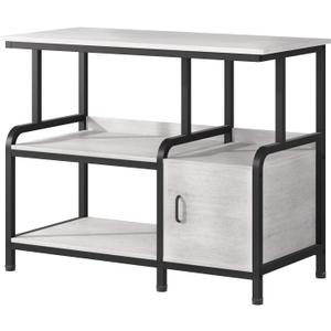 40-50 Gallon Fish Tank Stand 750 lbs Capacity Aquarium StandHeavy-Duty 3-Level Reptile Stand with Built-in Storage 36.8x15.7x31.5" Steel Terrarium Stand (Greige)