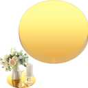 Thyle 12 Pcs 12 Inch Acrylic Round Mirror for Table Centerpieces Circle Mirror Candle Plates for Wall Wedding Table Centerpieces for Christmas Party Decor, Thickness 1 mm (Gold)
