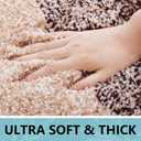 Arotive Microfiber Bathroom Rugs, Shaggy Soft and Absorbent Bath Rug, Non-Slip, Thick Plush Machine Washable Dry Bath Mats for Bathroom, Tub and Shower, 24x24, Brown, Round