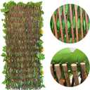 Expandable Fence Privacy Screen for Balcony Patio Outdoor,Decorative Faux Ivy Fencing Panel,Artificial Hedges (Single Sided Leaves) (1)