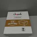 LITOPAK 50 Pack 27 oz Take Out Food Containers, Kraft Brown Take Out Boxes Leak Grease Resistant and Stackable for Restaurants, Homes, Offices, Picnics