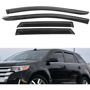 Wensdy 4pcs Outside-Mount Side Window Visor Wind Vent DeflectorDark Smoke Nice Sun Rain Guard Set fit for 2007-2014 Ford Edge,2007-2015 Lincoln MKX 94141