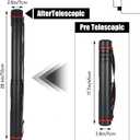 DAJAVE 4 Pack Extendable Poster Tubes, Expand from 17 to 28 Inch, Poster Tube with Strap, Black Telescoping Art Drafting Tube, Round Poster Holder Tube for Carrying Artworks Scrolls Blueprint