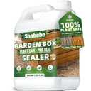 Garden Box Sealer Pro Grade 1 Gallons Plant-Based, Non-Toxic Wood Sealer for Raised Garden Beds, Planters & Pet Shelters, Water & Weather-Resistant Finish for Outdoor Wood