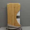 Squatty Potty Stockholm Folding Bamboo Toilet Stool 7" Collapsible, Brown and White, 1 Count