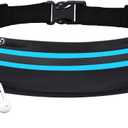 Running Belt Fanny Pack, Running Waist Pack for Women & Men USA Patented Hands-Free Reflective Runner Pouch Belt Fitness Workout Bag No-Bounce Adjustable Sport Travel Fanny Pack Cell (Blue)