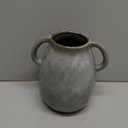 Kimdio Ceramic Vase with 2 Handles, Modern Farmhouse Grey Vase for Home Decor, Rustic Pottery Vase, Boho Decorative Terracotta for Flowers, Clay Pampas Grass Vases for Living Room Dining Table Shelves