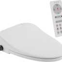 Bidet Toilet Seat,Smart Toilet Seat with Remote Control, Electric Heated Seat,Warm Water Washing, Warm Air Dryer and Multiple Spray Modes for Women Men Pregnant or Elderly People, Elongated