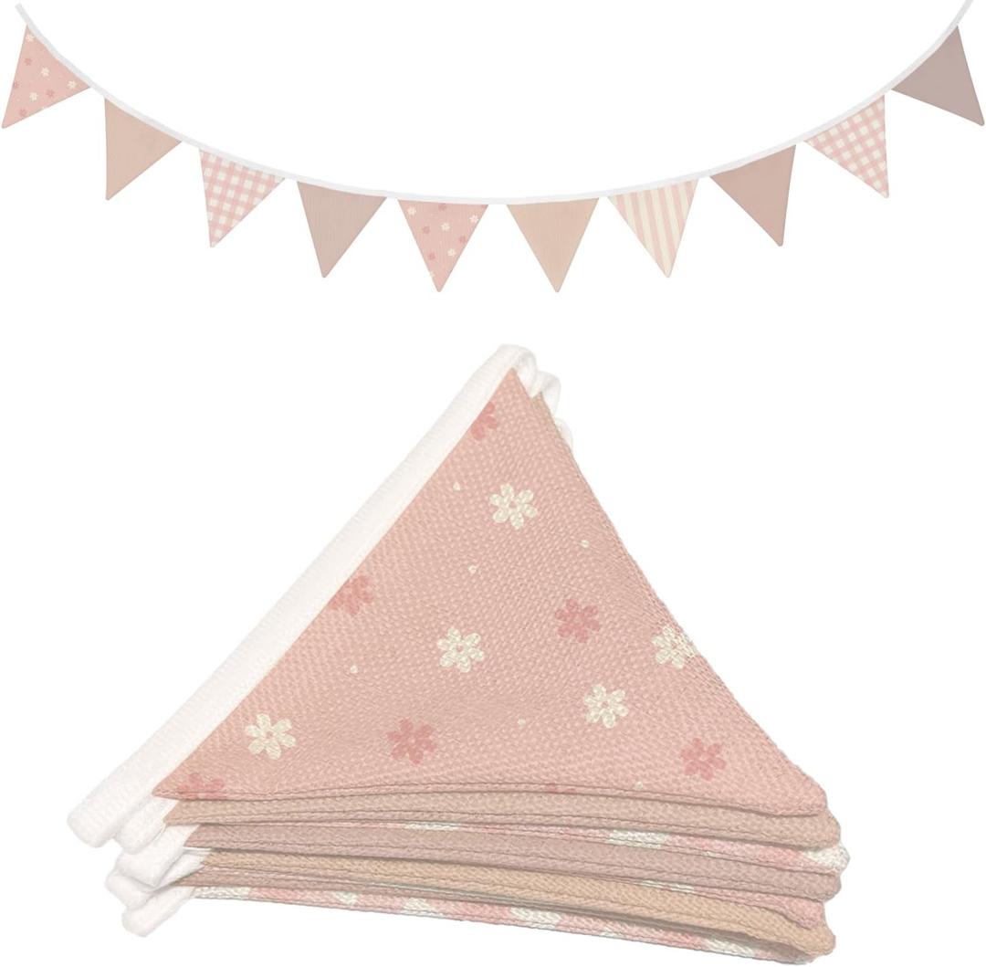 Lacama Nursery Decor Nursery Wall Decor Wildflower Pennant Banner Flags, Girls Room Decor, Boho Flags Playroom Wall Decor Banner for Nursery Baby Shower Birthday Boho Wedding Party Event