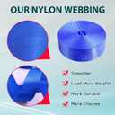 Nylon Webbing 1 inch 1.5 inch 2 inch Webbing Nylon Strap Backpack Straps Belt, 10 25 50 3.3 Yards Webbing
