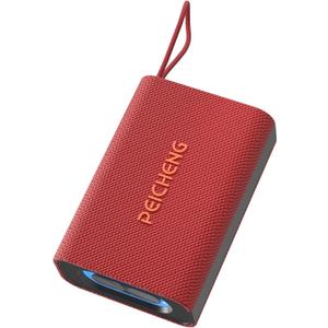 PEICHENG Speaker, Portable Wireless Bluetooth Speakers, Waterproof Loud Stereo Sound with RGB Lights TWS Long Playtime for Home/Party/Outdoor, Electronic Gadgets(1PCS, Red)