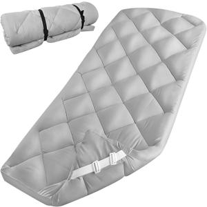 Cot Mattress Pad (Improved Thickness) Quilted Cot Pads for Camping, Sleeping Mattress Topper 30" X 75" for Camp/ Rv Bunk/ Narrow Twin Beds, Gray