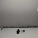 Swing Arm Curtain Rod, 47'' Long, 1.1'' Diameter, Rotate about 180 degrees, Detachable Ball Finial, Black, 1 piece