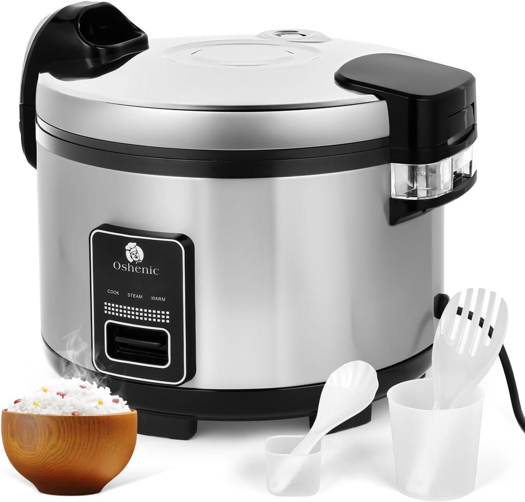 Commercial Rice Cooker & Warmer 84 Cups (Cooked), 15.85 Qt / 15 Liter Large Capacity Rice Cooker, Auto Keep Warm, Non-Stick Inner Pot,1350W Fast Cooking Electric Rice Cooker For Restaurant, Hotel