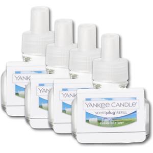 Yankee Candle ScentPlug Refill Clean Cotton, 0.625 Fl OZ (Pack of 4)