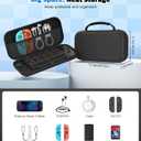 MoKo Carrying Case for Nintendo Switch 2(2025), Protective Hard Shell Portable Travel Carry Case Pouch holds 10 Cartridges with Pockets for Switch 2 Accessories and Games, Black