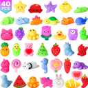 VISCOO 40 Pack Easter Basket Stuffers, Squishy Toys, Mochi Squishy Party Favors for Kids,Kawaii Squishies,Treasure Box Toys for Classroom Prizes, Easter Basket Gifts Goodie Bags Fillers Birthday Gift