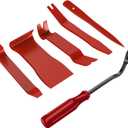 GOOACC 6PCS Auto Trim Removal Tool Kit No-Scratch Tool Kit for Car Audio Dash Window Molding Fastener Remover Tool Kit-Red