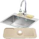 14.6” Silicone Faucet Mat For Kitchen Sink, Kitchen Sink Splash Guard Behind Faucet, Kitchen Faucet Mat For Kitchen Sink, Kitchen Sink Faucet Mat Splash Guard and Sink Water Splash Guard (Black)