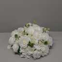 NUPTIO Flower Balls for Centerpieces Wedding: 10 Pcs 11.8 inch Diameter Artificial Flower Ball Arrangement Bouquet Centerpiece for Tables - White Fake Rose Flowers for Wedding Decor