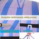 Nylon Woven Bag, Large Moving Bags with Zipper & Handles, Quilt Clothes Storage Bags Totes Bins, Snake Skin Bag Packing Moving Boxes for College Supplies (Blue/White - 1 Pack)