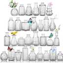 Glass Bud Vases in Bulk Set of 30 Pcs,Small Glass Vases for Flowers as Wedding Centerpieces for Tables,Clear Flower Vases Suitble for Wedding Decorations,Christmas Home Decor (Clear, 30 pcs)