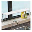 1pcs Small Narrow Tall Shelf for Windowsill Kitchen Organizer Window Sill Plant Shelf Stackable Shelves Bathroom Sill Thin Shelves for Narrow Spaces Counter Top Racks (White)