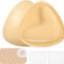 Double Sided Sticky Bra Inserts, Reusable Adhesive Push up Sticky Bra Pads for Women Bikini Swimsuit Strapless Bras (Skin Tone, Size: B)