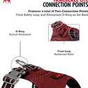 Tuff Pupper All-Day Wear Dog Harness | for Walking, Trail Running, Hiking | Front & Back Leash Clips | Reflective Trim | Easy On/Off Buckles | Lightweight Breathable | No Pull Design (XS, Red)