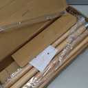 2 Pack Wood Curtain Rods for Windows 66 to 120 Inch(5.5-10ft), 1 Inch Heavy Duty Curtain Rod, Adjustable Boho Decorative Curtain Rods, Easy Install,Wall Mount (Imitation Wood Grain,32"-120")