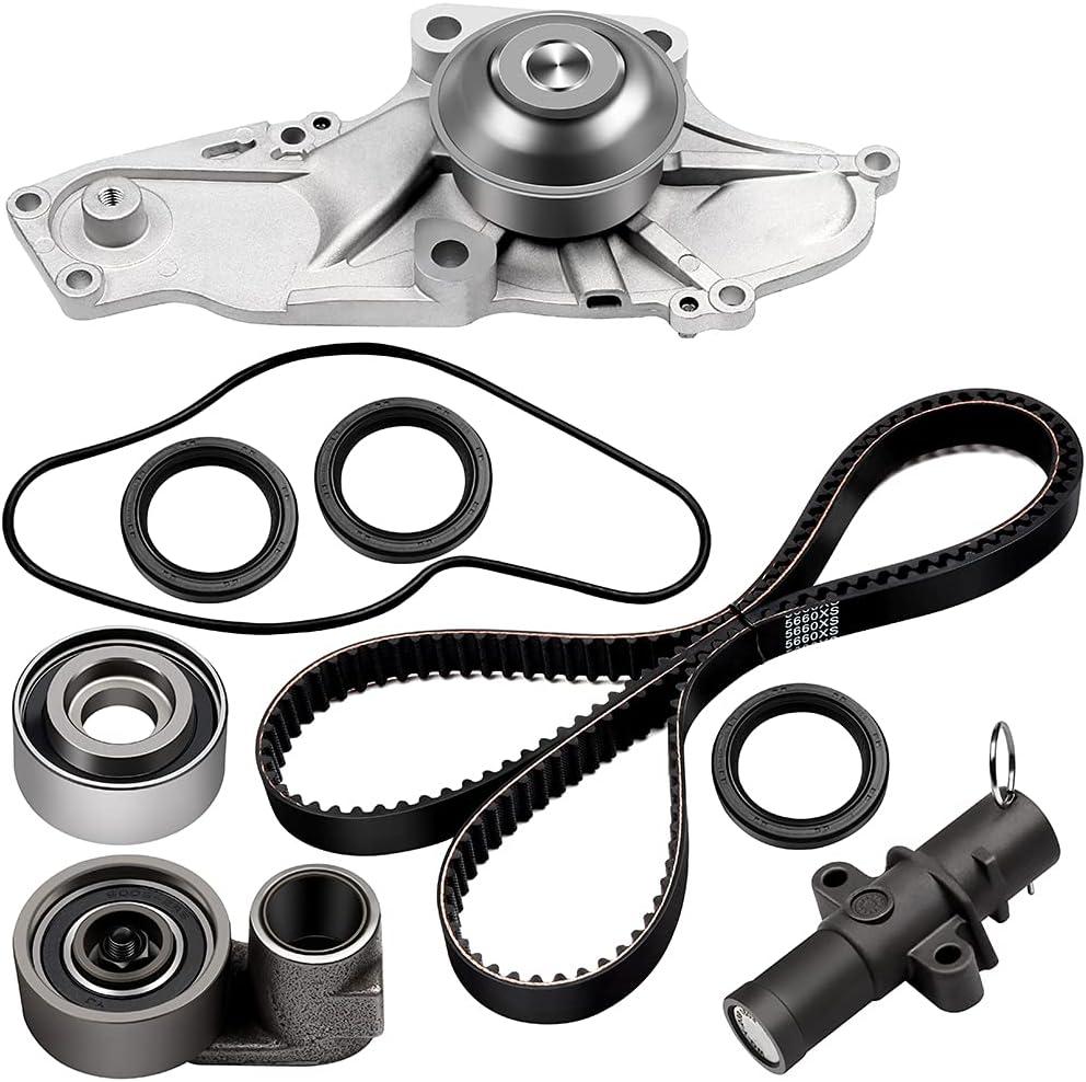 ECCPP Timing Belt Kit with Water Pump Compatible 2003-2018 For Honda Accord Crosstour Pilot Odyssey Ridgeline For Acura MDX RDX RL TL TSX ZDX For Saturn Vue 3.0L 3.2L 3.5L 3.7L V6 TKH002 19200RDVJ01