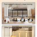 BFNN Free Standing Dog Gate, 16.5" Short Pet Gate for Stairs and Doorways, Up to 48" Wide Foldable Puppy Fence, Indoor & Outdoor Use, No Drilling and No Assembly, for Small & Toy Dogs, Black