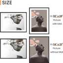 upsimples 24x32 Poster Frame, Display Pictures 20x28 with Mat or 24 x 32 Without, Wall Hanging Picture Frames, Black, 1 Pack