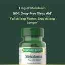 Nature's Bounty Melatonin, 100% Drug Free Sleep Aid, Promotes Relaxation and Sleep Health, 1mg, 180 Tablets