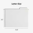Smead FasTab Hanging File Folder, 1/3-Cut Built-in Tab, Letter Size, White, 20 per Box (64002)