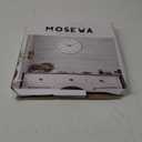 Mosewa Wall Clock 14 Inch White Silent Non Ticking Battery Operated Simple Minimalist Wooden Clock Decorative for Kitchen Bathroom Home Bedroom Living Room Office