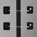 Refrigerator Lock with Key, Lock for Fridge Freezer,Fridge Locks, Cabinets and Drawers, Air Oven Air Fryer, Closets, Windows, 2 Pack Refrigerator Locks with 4 Keys