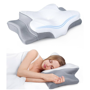 Ultra Pain Relief Cooling Pillow for Neck Support, Adjustable Cervical Pillow Cozy Sleeping, Odorless Ergonomic Contour Memory Foam Pillows, Orthopedic Bed Pillow for Side Back Stomach Sleeper