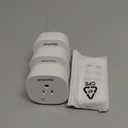 Remote Control Outlet Wireless Light Switch for Household Appliances, Expandable Remote Light Switch Kit, Up to 100 ft Range, FCC Certified, ETL Listed, White (3 Outlets + 1 Remotes)