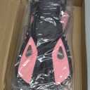 Snorkel Fins, Swim Fins Travel Size Short Adjustable for Snorkeling Diving Adult Men Women Open Heel Swimming Flippers
