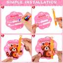 32 Pack Valentines Day Gifts for Kids Classroom Mini Bubble Wands with Valentines Animals Valentines Cards for Kids School, Valentines Day Class Prize Party Favors Classroom Exchange Greeting Cards