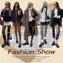 Delcast 2 Pairs Fleece Lined Tights WomenFake Translucent Thermal Sheer Thick Pantyhose Leggings for Winter (XXXL)