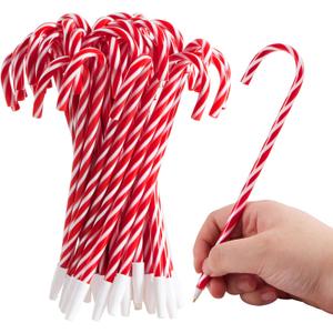 JOYIN 48 Pcs Christmas Candy Cane Ball Point Pens Snowman Umbrella Pens for Xmas Holiday Stationery Supplies Party Gift