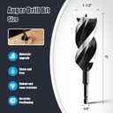 WOBLLMX 1-1/6" x 24" Auger Drill Bit for Wood,Hex Shank Tri Flute Drill Bit