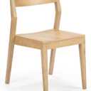 Plank+Beam Modern Dining Chair, Wooden Kitchen and Dining Room Chair, Wood Chair for Office, Living Room, Blonde