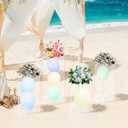 4pcs Acrylic Pedestal Stand for Flower Cake, Clear Display Column Flower Tower Display Box for Wedding Party Event Birthday, 11.2x39.4''(XL), 10.6x31.5''(L), 10.6x23.6''(M), 9.8x15.8''(S) (4, Clear, 4 Sizes)