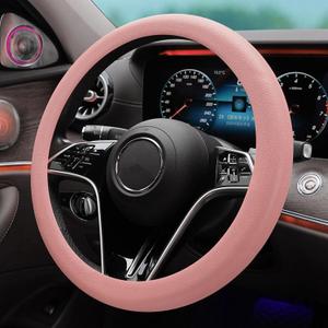 Stretchy Silicone Car Steering Wheel Cover - Universal Fit for Most Cars,Anti Slip Odorless Stretchy Steering Wheel Cover, Fit 14''/15''/16'' Steering Wheel Grip
