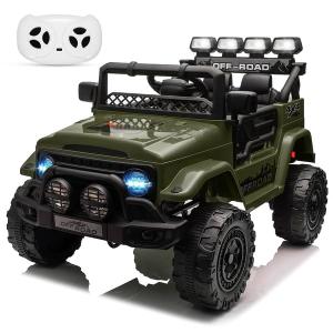 Ride On Truck Car for Kids, 12V Electric Ride On Car with Remote Control - Green